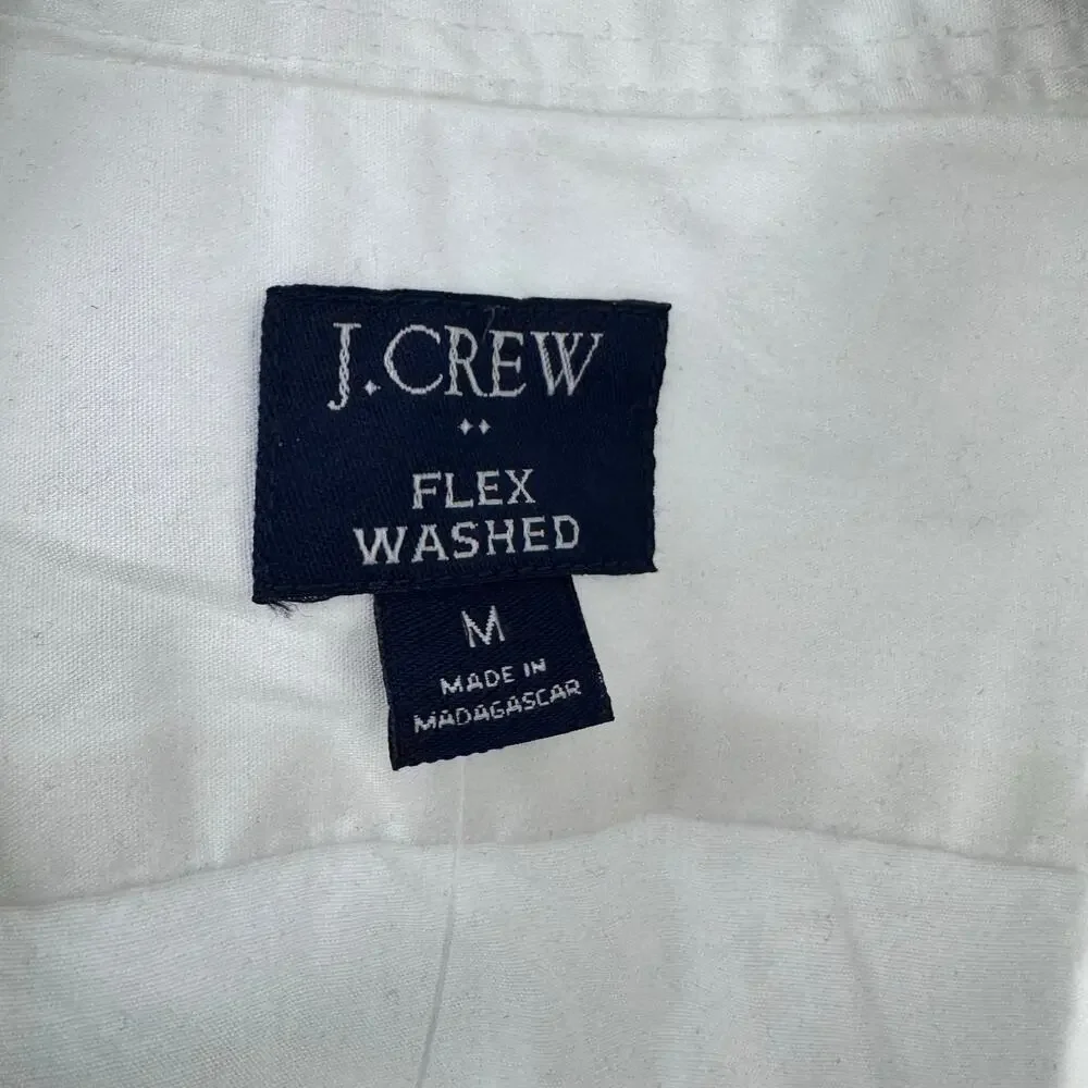 J. Crew Men's Slim Untucked-Fit Flex Casual Shirt Long Sleeve White Size M NWT